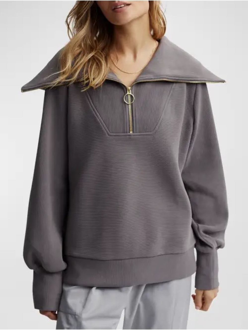 Varley Vine Pullover in Deep Charcoal Size L